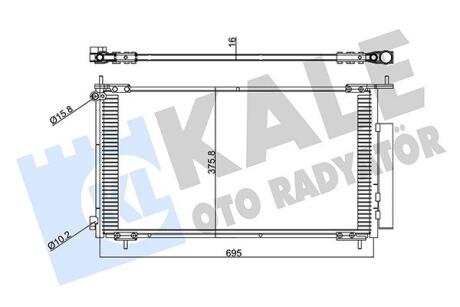 KALE HONDA Радиатор кондиционера CR-V II 2.0 01- Kale oto radyator 380400