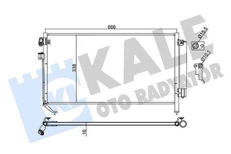 Радіатор кондиціонера Subaru Forester (02-) 2.0i, 2.5i Kale oto radyator 382900