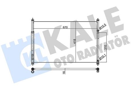 Радіатор кондиціонера Suzuki Grand Vitara II Kale oto radyator 383000