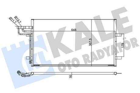 Радиатор кондиционера Ford C-Max, Focus C-Max, Focus II KALE OTO RADYAT Kale oto radyator 386100
