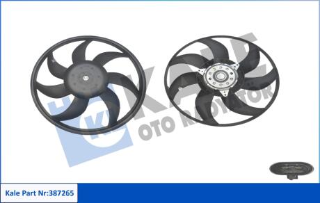 KALE OPEL Вентилятор радіатора (без дифузора) ADAM 12-, CORSA D 09- Kale oto radyator 387265