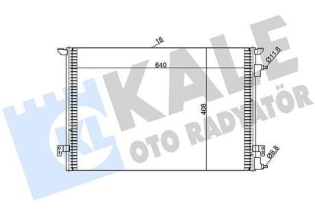KALE OPEL Радиатор кондиционера Signum,Vectra C 1.9CDTi/2.2DTI 02-,Fiat Croma Kale oto radyator 388900