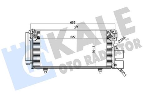 KALE SUBARU Радиатор кондиционера Legacy IV,Outback 03- Kale oto radyator 389900
