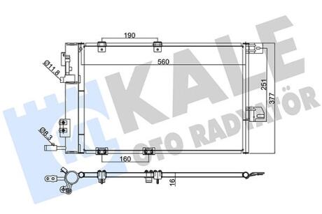 KALE OPEL Радиатор кондиционера Astra G,Zafira A Kale oto radyator 393300
