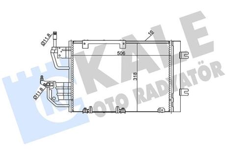 Радиатор кондиционера Opel Astra H, Astra H Gtc, Zafira B KALE OTO RADY Kale oto radyator 393500