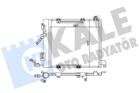 KALE OPEL Радиатор кондиционера Astra G,Zafira A Kale oto radyator 393800