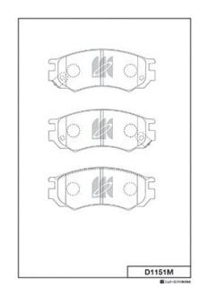 Колодки тормозные дисковые KASHIYAMA D1151M