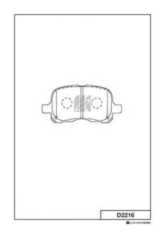 Колодки тормозные дисковые KASHIYAMA D2216