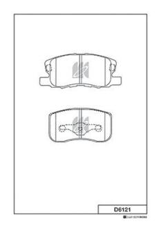 Колодки тормозные дисковые KASHIYAMA D6121