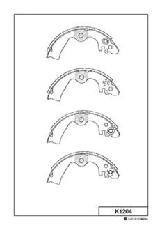 Колодки тормозные барабанные KASHIYAMA K1204