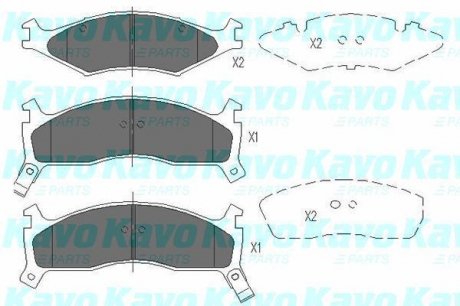 PARTS KIA Гальмівні колодки передн.Sportage 94- KAVO KBP-4008