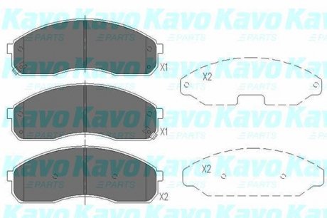 Комплект тормозных колодок KAVO KBP-4012 (фото 1)