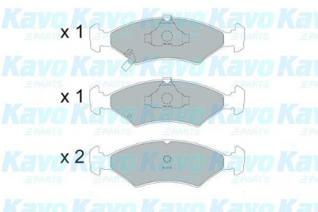 PARTS KIA Гальмівні колодки дисковые передн.Shuma 98- KAVO KBP-4026