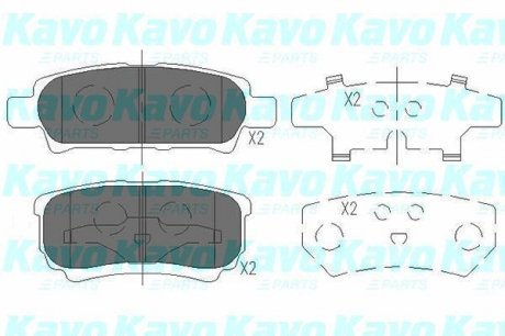 Тормозные колодки дисковые KAVO KBP-5518 (фото 1)