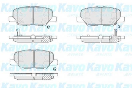 Тормозные колодки зад. Mazda 6/Outlander III/ASX/10- KAVO KBP-5551