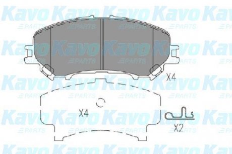Комплект тормозных колодок KAVO KBP-6614