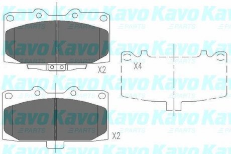 Тормозные колодки дисковые передние KAVO KBP-8003 (фото 1)