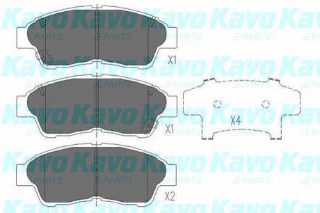 Тормозные колодки дисковые KAVO KBP-9005