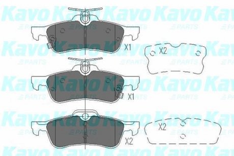 Комплект тормозных колодок KAVO KBP-9106
