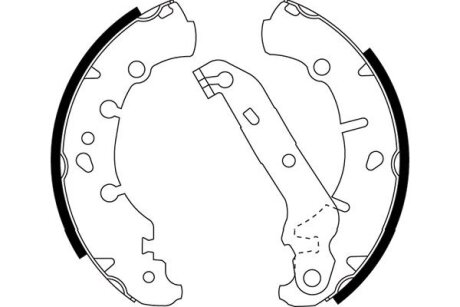 Гальмівні колодки барабанні BS-5424 KAVO BS5424 (фото 1)