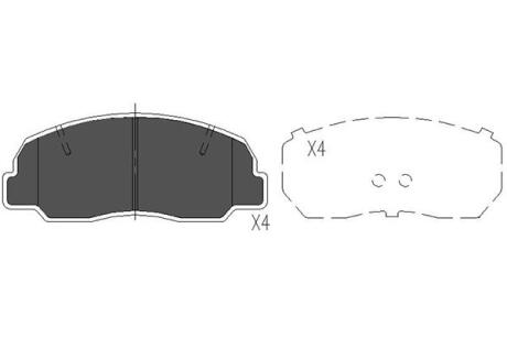 PARTS TOYOTA Гальмівні колодки пер. Land Cruiser -96 KAVO KBP1504