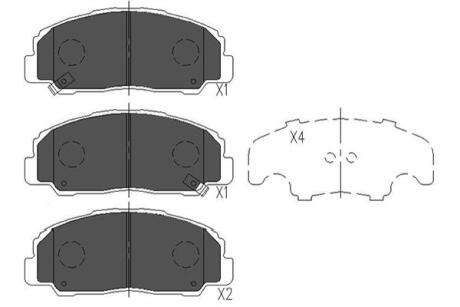 PARTS TOYOTA гальмівні колодки передн. Land Cruiser -96 KAVO KBP1505