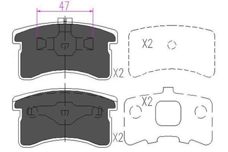 PARTS NISSAN Гальмівні колодки Maxima QX 94-00 KAVO KBP1506