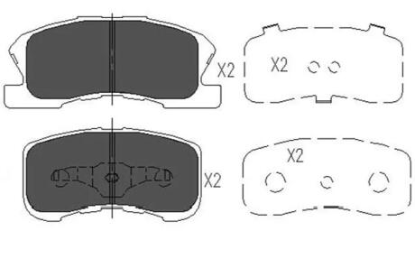 PARTS DAIHATSU Тормозные колодки передн. SIRION 1.0 99- KAVO KBP1508