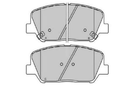 PARTS HYUNDAI Комплект гальмівних колодок i30 (GD) 1.4 CRDi 12-, KIA CEED (JD) 1.4 CVVT 12-18 KAVO KBP3060