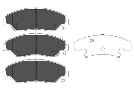 PARTS KIA Гальмівні колодки передние Sportage 2.0 TD 97- KAVO KBP4013