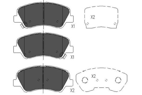 Тормозные колодки перед. Kia Rio/Hyundai i30 11- (mando) KAVO KBP-4023