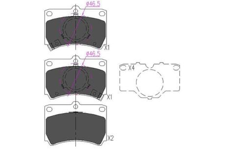 PARTS MAZDA Колодки тормозные передн.323 85-93 KAVO KBP4517