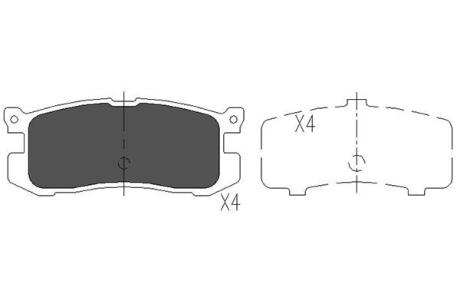 PARTS MAZDA гальмівні колодки задн. 626 87- KAVO KBP4537
