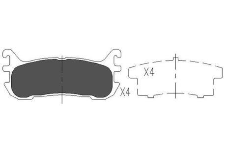 PARTS MAZDA гальмівні колодки задн.MX-5 II 94- KAVO KBP4540