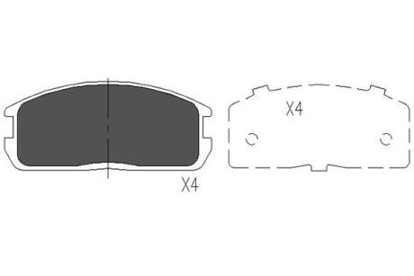 PARTS MITSUBISHI Гальмівні колодки III,IV,Colt II,III,IV 84-96 KAVO KBP5524