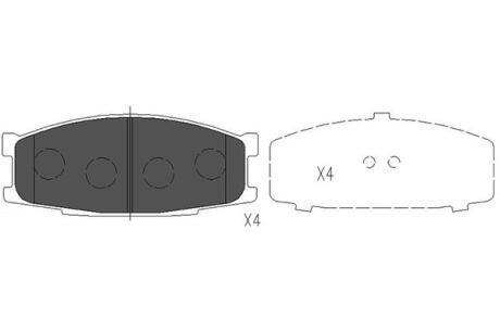 PARTS MITSUBISHI К-т гальмівних колодок передніх Canter KAVO KBP5527