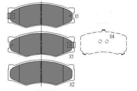 PARTS NISSAN Колодки гальмівні передн. Bluebird,Serena,Vanette 84- KAVO KBP6524