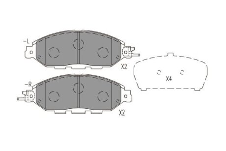 Комплект гальмівних колодок KAVO KBP-6623