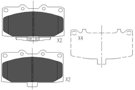 Тормозные колодки дисковые передние KAVO KBP-8003