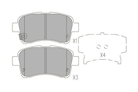 PARTS SUZUKI Гальмівні колодки передн. Liana 1.3I-1.6I 06/02 KAVO KBP8528