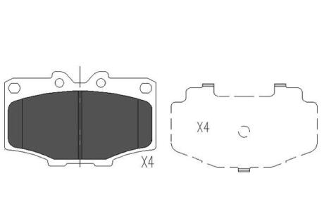 PARTS TOYOTA гальмівні колодки передн. Land Cruiser -96 KAVO KBP9028