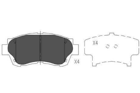 Гальмівні колодки дискові KAVO KBP-9042