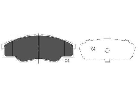 PARTS TOYOTA Тормозные колодки передн.Hilux II,III 01- KAVO KBP9102