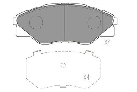 PARTS TOYOTA Гальмівні колодки передн.Hilux III 05- KAVO KBP9135