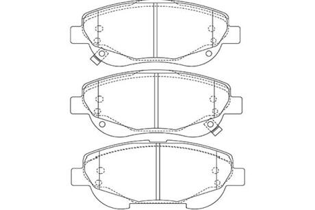 PARTS TOYOTA Гальмівні колодки пер. Avensis 2,0-2,2 08- KAVO KBP9143