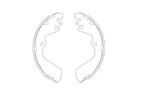 PARTS HYUNDAI Комплект гальмівних колодок GALLOPER II (JK-01) 2.5 TD 98-03, H-1 / STAREX (A1) 2.4 03-04 KAVO KBS3403