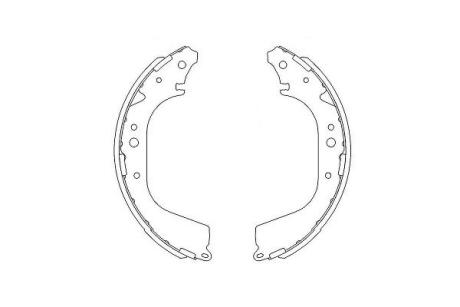 PARTS гальм.колодки бараб.задні Nissan Patrol 2.8TD 88- KAVO KBS7409