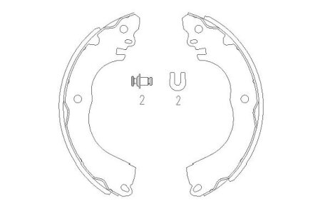 Колодки тормозные барабанные KAVO KBS-7416