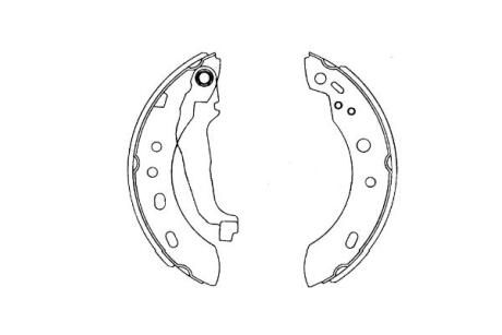 PARTS NISSAN Щеки тормозные MICRA 1.0-1.3 16V 92- KAVO KBS7427