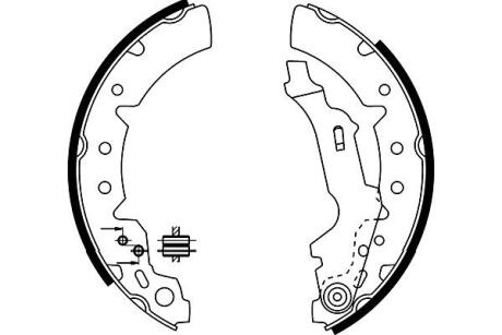 PARTS TOYOTA Гальмівні колодки барабанні Carina -97 KAVO KBS9931